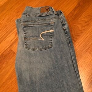 light wash size 2 wide ankle american eagle jeans